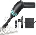 HONKYOB Keyboard Cleaner Mini Vacuum Cleaner Rechargeable Cordless Vacuum Desk Vacuum Cleaner with Computer Vacuum Cleaners LED Light for Cleaning Dust,Crumbs,Car,Pet House, Sewing Machine