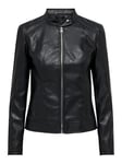 ONLY Jdyemily Faux Leather Jacket OTW Noos Veste en Cuir synthétique, Noir, 32 Femmes