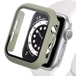 Protecteur Écran en Verre Trempé et PC Coque Compatible avec Apple Watch Serie 7 41mm, [Couverture Complète] Coque de Protection Ultra-Fine et Mate pour iWatch 41mm