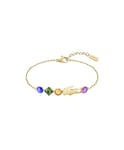 LCJ Lacoste Clous d'oreilles, Collier our Bracelet pour Femme Collection DEVA en couleur doré,BRACELET