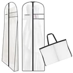 AiQInu Housse Vetements à Suspendre, 180x60CM Pliable Housse Robe de Mariée, Anti Poussière Humidité Housse Vetements Longue, Housse Vetement Penderie pour Costumes Manteaux Robe de Soirée