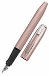 Online Stylo à encre Slope Metallic Rose │ stylo plume ergonomique pour l'école │ plume moyenne, partie soft grip │ pour cartouches d'encre standard │ rechargeable │ pour filles/garçons/adultes