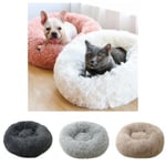 Fluffig Hundbädd / kattbädd, Hundsäng / kattsäng - dogbed/catbed LightGrey 60cm - Ljusgrå