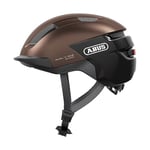 ABUS Casque de vélo Purl-Y ACE avec lumière LED - adapté aux trajets en VAE et Speed Bike - Casque de protection NTA tendance pour adultes et adolescents - Marron, taille L