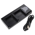 vhbw Chargeur double compatible avec Sony Hi8 CCD-TR500, CCD-TR516 caméra, caméscope, action-cam - Station + câble micro-USB, témoin de charge