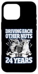 iPhone 16 Pro Max 24th Wedding Anniversary Driving each other Nuts 24 Years Case