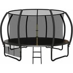 Devoko - Trampoline Sport saut à l'élastique ceinture de sécurité filet de rangement extérieur jardin taille 427cm trampoline noir