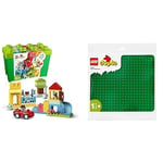 LEGO 10914 DUPLO Classic Deluxe Brick Box Building Set, for Toddlers 1 .5 Year Old & 10980 DUPLO Green Building Base Plate, Build and Display Board, Construction Toy for Toddlers and Kids