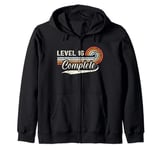 Level 16 Complete 16th Funny Wedding Anniversary For Couples Zip Hoodie