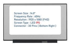 REPLACEMENT DELL VOSTRO 14 5490 14.0" LAPTOP LED FHD 315MM WIDE SCREEN PANEL