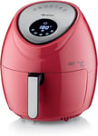 Ariete Airy Fryer XXL 4618, Friteuse à Air 7 Litre, Minuterie 60 Minutes, Ecran LCD et Tactile avec 7 Modes de Cuisson, Température Maximale 200° C, Capacité 2.5kg, 1800W, Red