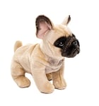 Uni-Toys - Bouledogue français (Beige) - 27 cm (Longueur) - Chien en Peluche, Dogue - Doudou