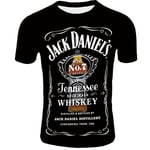 Jack Daniels T-Shirt Homme Tee Shirt De Marque T Shirt Col Rond Imprimé T-Shirt Hommes Été -Zs307279