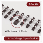 2.5m - 5" & 3½" Gauge Display Track Kit - Screw Fit - PNR-2J - PNP Railways