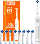 R1  Rotating  Electric  Toothbrush  for  Adults  and  Kids  with  60 - Day  Batt