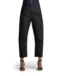 G-STAR RAW Women's C-Staq 3D Boyfriend Cropped Jeans, Black (pitch black D17870-C668-A810), 31W / 34L