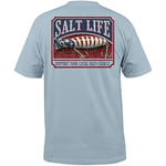 Salt Life Men's Local Star Short Sleeve Crew Neck Tee T-Shirt, Blue Stone, Small