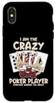 Coque pour iPhone X/XS Joueur de poker fou Texas Holdem Poker Hands Player Poker