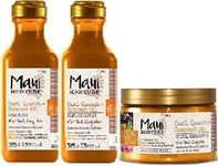 (Pack of 3) Maui Moisture Curl Quench Coconut Oil SHAMPOO x 385ml & Curl Quench