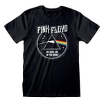 Heroes Inc Black Pink Floyd Dark Side of The Moon Retro T-Shirt (L)