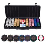 Pokerset Black Aluminium 500