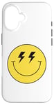 Coque pour iPhone 16 Yeux lumineux jaunes des années 70 souriant souriant