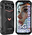 DOOGEE V MAX PRO 5G Rugged Smartphone 512GB, 22000mAh, 108MP Camera, Black