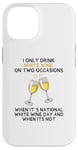 Coque pour iPhone 14 Vin blanc drôle pour femmes amatrices de vin blanc