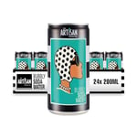 The Artisan Drinks Company Bubbly Soda Water - 200mlx24 Soda Water Cans - Soda Water Multipack - Zero Calories - Enhances a Range of Quality Spirits Like Vodka, Whisky & Vermouth