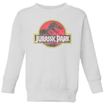 Jurassic Park Logo Vintage Kids' Sweatshirt - White - 7-8 Years - White