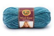 Lion Brand Yarn Wool-Ease Fil Ton sur Ton, Acrylique, Bleu caraïbes