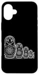 Coque pour iPhone 16 Plus Poupées russes à dessin artistique en une ligne