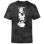 Pokemon Generation 6 Monochrome Starters Men's T-Shirt - Black Tie Dye - L