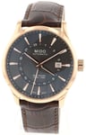 Mido M038.429.36.061.00 Multifort Sort/Læder Ø42 mm