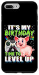 Coque pour iPhone 7 Plus/8 Plus It's My Birthday Pig Time to Level Up Jeu vidéo