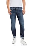 Replay men's Anbass slim-fit Hyperflex jeans made of recycled material with stretch, blue (Dark Blue 007), 31W / 34L