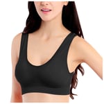 ZHANGJIAN Seamless sports bra woman sexy sports bra, sexy yoga vest without steel ring, lingerie, underwear, running, gym workout, yoga bra High waist (Color : BK, Size : XL)