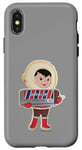 iPhone X/XS Eskimo Pie Character Holding Large Ice Cream Retro Silver Case