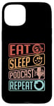 iPhone 15 Plus Eat Sleep Podcast Repeat Loves Podcast Microphone Podcasting Case