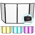 Foldable Disco DJ Lighting Screen 4 Panel Facade Deck Stand Booth w/ Carry Bag