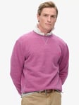 Superdry Over-Dyed Cotton Jumper, Shocking Pink