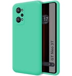 Tumundosmartphone Coque Silicone Liquide Ultra Douce pour Realme GT Neo 3T 5G Couleur Vert