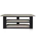 Furinno Parsons Entertainment Center, TV Unit, TV Stand for TV Up to 50 Inch, French Oak/Black