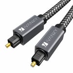 IVANKY - Digital Toslink fiber ljudkabel - för TV/PS4/Xbox/stereo mm - 3.0m