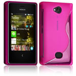 Etui Coque S-Line - Nokia - Asha 503 - Rose Fushia - Souple - Film de Protection