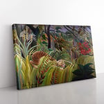 Big Box Art Surprise by Henri Rousseau Canvas Wall Art Print Ready to Hang Picture, 76 x 50 cm (30 x 20 Inch), Green, Black, Green