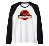 Jurassic Park Distressed Vintage Logo C1 Raglan Baseball Tee