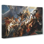 Peter Paul Rubens The Fall of Phaeton Classic Painting Canvas Wall Art Print Ready to Hang, Framed Picture for Living Room Bedroom Home Office Décor, 20x14 Inch (50x35 cm)