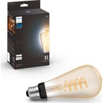 4 stk Philips Hue White Ambiance E27 edisonpære, Ø7,2 cm