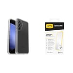 Otterbox Symmetry Clear Coque pour Samsung Galaxy S23 FE, Supporte 3 x Plus de Chutes Que la Norme Militaire, Transparent + Protecteur d'écran Premium Glass pour Galaxy S23 FE, Livré sans Emballage